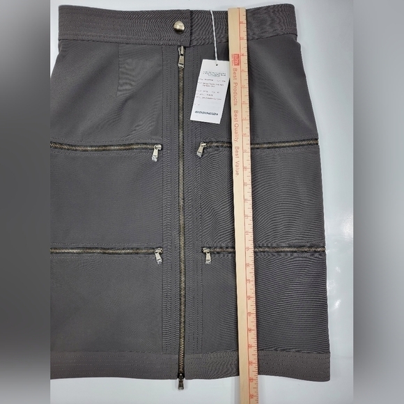 NEW WORTH Beluga Techno Twill Skin Peekaboo Skirt Women's Sz 6 Animal Print $198 - Picture 6 of 11